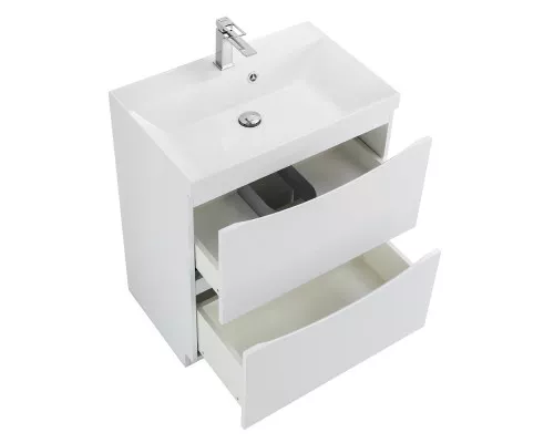 Тумба с раковиной напольная BelBagno MARINO-700 Bianco Lucido, раковина белая