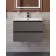 Тумба с раковиной подвесная BelBagno KRAFT-600-2C-SO-GSO, 60 см, Темно-Серый Матовый, раковина белая BB600ETL