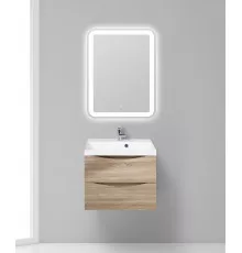 Тумба с раковиной для ванной BelBagno MARINO-600 Rovere Bianco, раковина белая