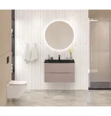 Тумба с раковиной подвесная BelBagno MARINO-800 Capucino Lucido, раковина чернаяBB800/450-LV-ART-PR-NERO
