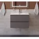 Тумба с раковиной подвесная BelBagno KRAFT-700-2C-SO-GSO, 70см, Темно-Серый Матовый, раковина белая BB-8099-70