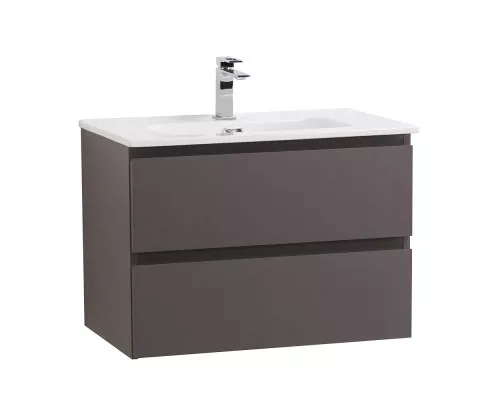 Тумба с раковиной подвесная BelBagno KRAFT-600-2C-SO-GSO, 60 см, Темно-Серый Матовый, раковина белая BB600ETL