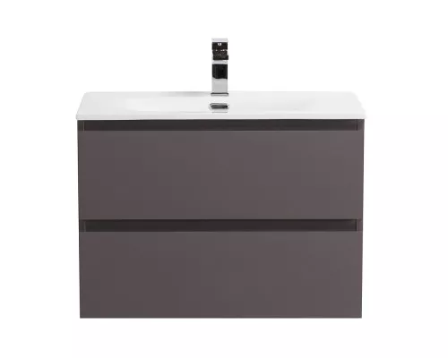 Тумба с раковиной подвесная BelBagno KRAFT-700-2C-SO-GSO, 70см, Темно-Серый Матовый, раковина белая BB-8099-70