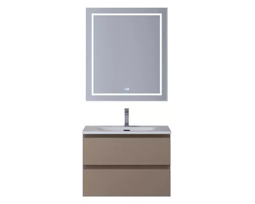 Тумба с раковиной подвесная BelBagno KRAFT-600-2C-SO-CO, 60 см, Бежевый Матовый, раковина белая BB-8099-60