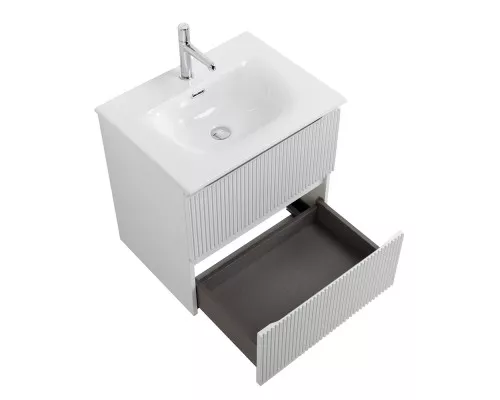 Тумба с раковиной подвесная 70 см, BelBagno UNO-700-2C-SO-BO Bianco Opaco, раковина белая BB-8099-70