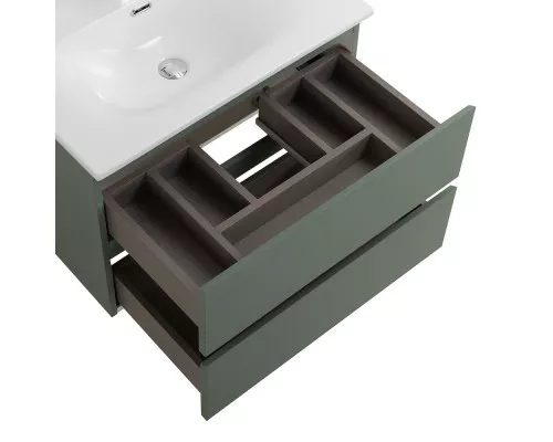 Тумба с раковиной подвесная BelBagno KRAFT-600-2C-SO-VO, 60 см, Еловый Матовый, раковина белая BB-8099-600