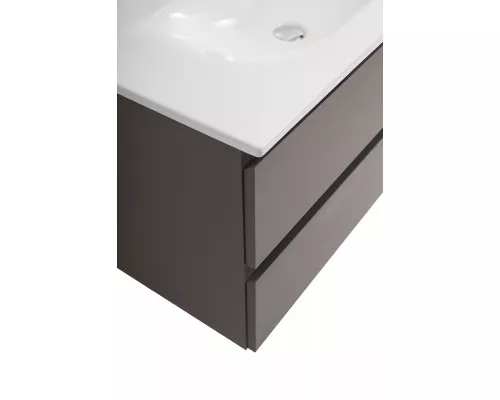 Тумба с раковиной подвесная BelBagno KRAFT-900-2C-SO-GSO, 90см, Темно-Серый Матовый, раковина белая BB-8099-90