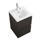 Тумба с раковиной подвесная 40 см, BelBagno UNO-MINI-400-2C-SO-GSO Темно-Серый матовый, раковина белая BB-8099-3-40