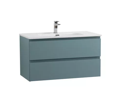 Тумба с раковиной подвесная BelBagno KRAFT-800-2C-SO-AO, 80 см, Голубой Матовый, раковина белая BB800ETL