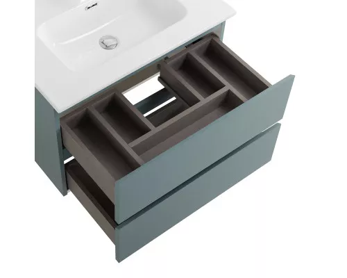 Тумба с раковиной подвесная BelBagno KRAFT-700-2C-SO-AO, 70 см, Голубой Матовый, раковина белая BB700ETL