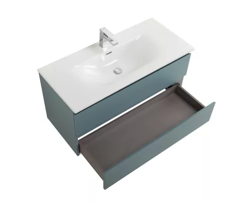 Тумба с раковиной подвесная BelBagno KRAFT-900-2C-SO-AO, 90 см, Голубой матовый, раковина белая BB-8099-90