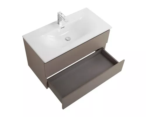 Тумба с раковиной подвесная BelBagno KRAFT-800-2C-SO-CO, 80 см, Бежевый Матовый, раковина белая BB-8099-80