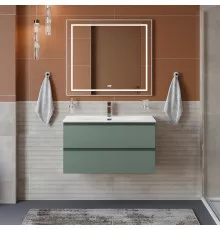 Тумба с раковиной подвесная BelBagno KRAFT-800-2C-SO-VO, 80 см, Еловый Матовый, раковина белая BB-8099-80