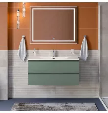 Тумба с раковиной подвесная BelBagno KRAFT-1000-2C-SO-VO, 100 см, Еловый Матовый, раковина белая BB-8099-100