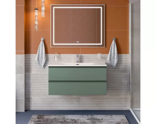 Тумба с раковиной подвесная BelBagno KRAFT-1000-2C-SO-VO, 100 см, Еловый Матовый, раковина белая BB-8099-100