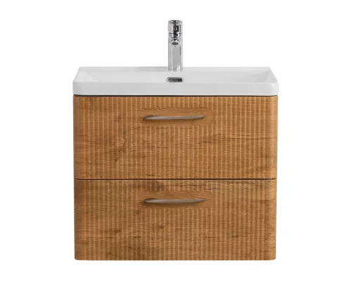 Подвесная тумба с раковиной Belbagno DUE 60 см Rovere Nature DUE-600-2C-SO-RN-P + BB-8076-3-60