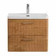 Подвесная тумба с раковиной Belbagno DUE 60 см Rovere Nature DUE-600-2C-SO-RN-P + BB-8076-3-60