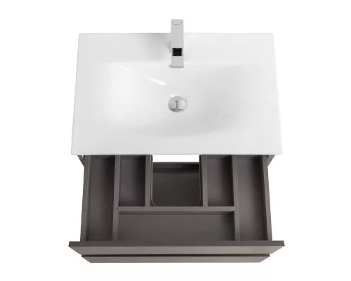 Тумба с раковиной подвесная BelBagno KRAFT-700-2C-SO-GSO, 70см, Темно-Серый Матовый, раковина белая BB-8099-70