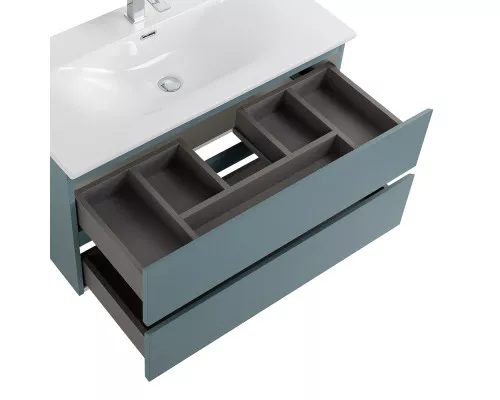 Тумба с раковиной подвесная BelBagno KRAFT-800-2C-SO-AO, 80 см, Голубой Матовый, раковина белая BB-8099-80