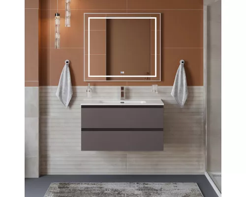 Тумба с раковиной подвесная BelBagno KRAFT-800-2C-SO-GSO, 80 см, Темно-Серый Матовый, раковина белая BB800ETL