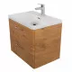 Подвесная тумба с раковиной Belbagno DUE 60 см Rovere Nature DUE-600-2C-SO-RN-P + BB-8076-3-60