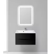 Тумба с раковиной подвесная BelBagno MARINO-800 Nero Lucido, раковина белая BB800/450-LV-MR-AST