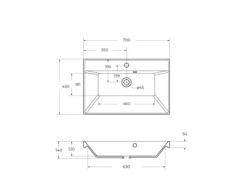 Тумба с раковиной напольная BelBagno MARINO-700 Bianco Lucido, раковина белая