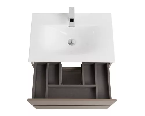 Тумба с раковиной подвесная BelBagno KRAFT-600-2C-SO-CO, 60 см, Бежевый Матовый, раковина белая BB-8099-60