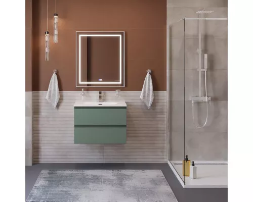 Тумба с раковиной подвесная BelBagno KRAFT-600-2C-SO-VO, 60 см, Еловый Матовый, раковина белая BB-8099-600