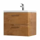 Подвесная тумба с раковиной Belbagno DUE 60 см Rovere Nature DUE-600-2C-SO-RN-P + BB-8076-3-60
