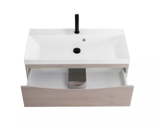 Тумба с раковиной подвесная BelBagno MARINO-800 Rovere Grigio, раковина белая  BB800/450-LV-MR-AST