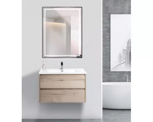 Зеркало в раме с подсветкой сенсорным выкл. и подогревом BelBagno SPC-KRAFT-700-900-LED-TCH-WARM-NERO