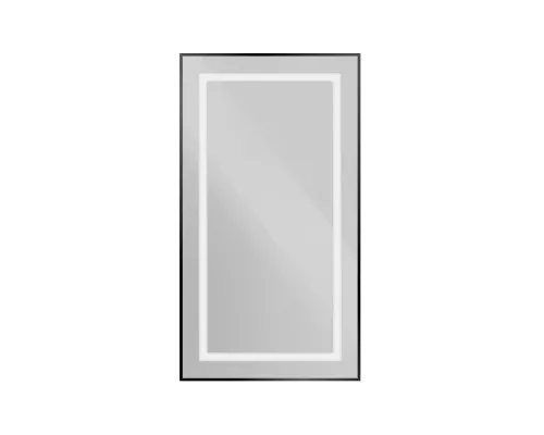 Зеркало в алюминиевой раме со встроенным светильником BelBagno SPC-KRAFT-500-900-SENS-NERO