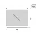 Зеркало BelBagno SPC-CEZ-800-700-LED-BTN