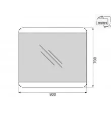 Зеркало BelBagno SPC-CEZ-800-700-LED-BTN