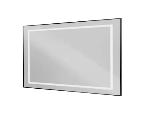 Зеркало в алюминиевой раме со встроенным светильником BelBagno SPC-KRAFT-1400-800-SENS-NERO