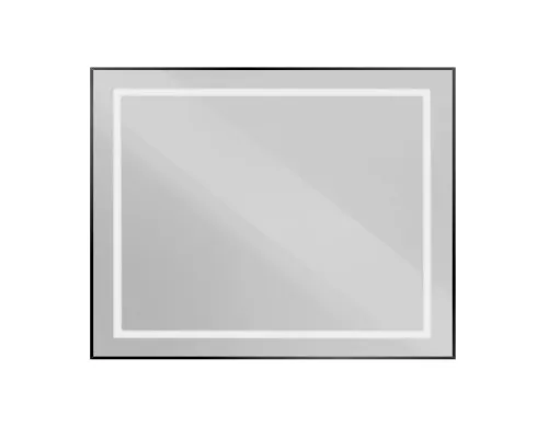 Зеркало в алюминиевой раме со встроенным светильником BelBagno SPC-KRAFT-1000-800-SENS-NERO