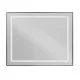 Зеркало в алюминиевой раме со встроенным светильником BelBagno SPC-KRAFT-1000-800-SENS-NERO