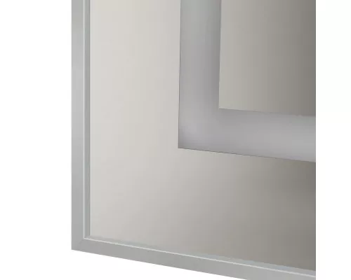Зеркало в алюминиевой раме со встроенным светильником BelBagno SPC-KRAFT-1000-800-SENS-AL