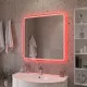 Зеркало 800x800x30мм со встроенной разноцветной подсветкой RGB и сенсорным выключателем CEZARES CZR-SPC-MC-800-800-RGB-TCH