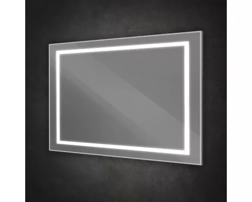 Зеркало в алюминиевой раме со встроенным светильником BelBagno SPC-KRAFT-1200-800-SENS-AL