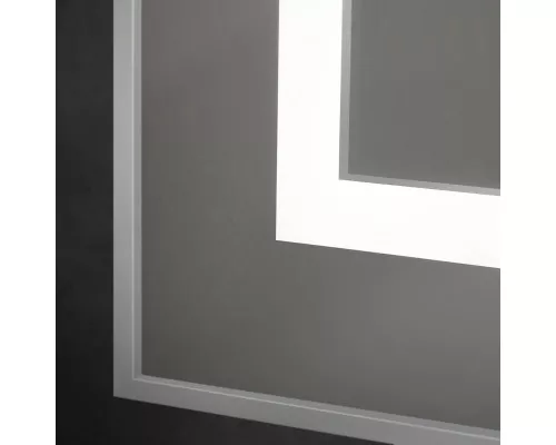 Зеркало в алюминиевой раме со встроенным светильником BelBagno SPC-KRAFT-1200-800-SENS-AL