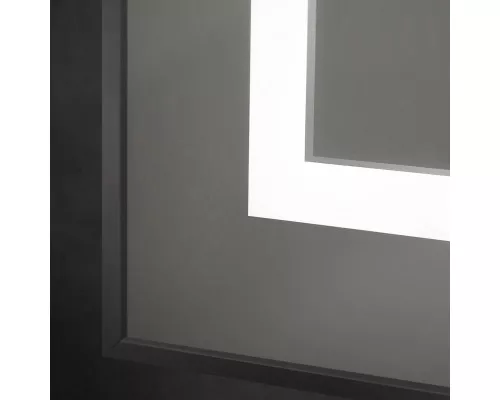 Зеркало в алюминиевой раме со встроенным светильником BelBagno SPC-KRAFT-1000-800-SENS-NERO