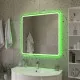 Зеркало 800x800x30мм со встроенной разноцветной подсветкой RGB и сенсорным выключателем CEZARES CZR-SPC-MC-800-800-RGB-TCH