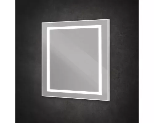 Зеркало в алюминиевой раме со встроенным светильником BelBagno SPC-KRAFT-900-800-SENS-AL