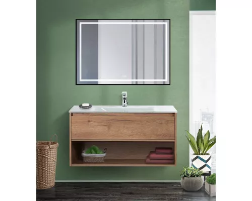 Зеркало в раме с подсветкой сенсорным выкл. и подогревом BelBagno SPC-KRAFT-1000-800-LED-TCH-WARM-NERO