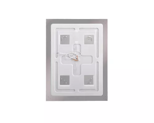 Зеркало в алюминиевой раме со встроенным светильником и сенсорным выключателем BelBagno SPC-KRAFT-500-800-SENS-AL