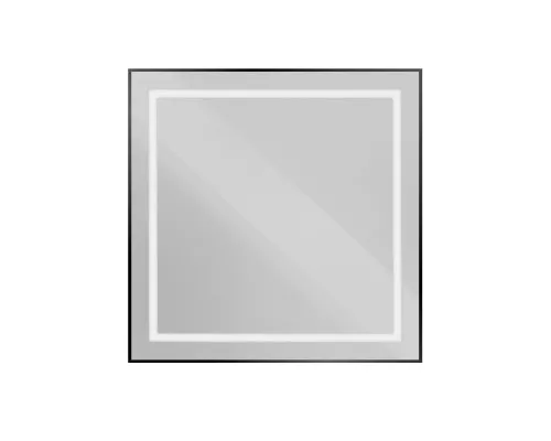 Зеркало в алюминиевой раме со встроенным светильником BelBagno SPC-KRAFT-800-800-SENS-NERO