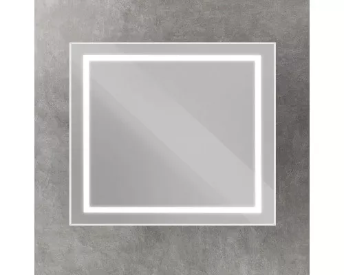 Зеркало в алюминиевой раме со встроенным светильником BelBagno SPC-KRAFT-900-800-SENS-AL