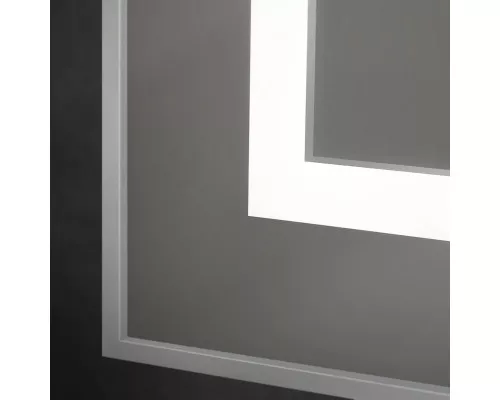 Зеркало в алюминиевой раме со встроенным светильником BelBagno SPC-KRAFT-900-800-SENS-AL